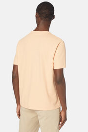 T-Shirt in Cotton Slub Jersey, Papaya, hi-res