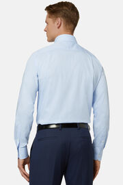 Regular Fit Sky Blue Checked Cotton Shirt, , hi-res
