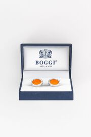 Cufflinks with logo, Yellow, hi-res