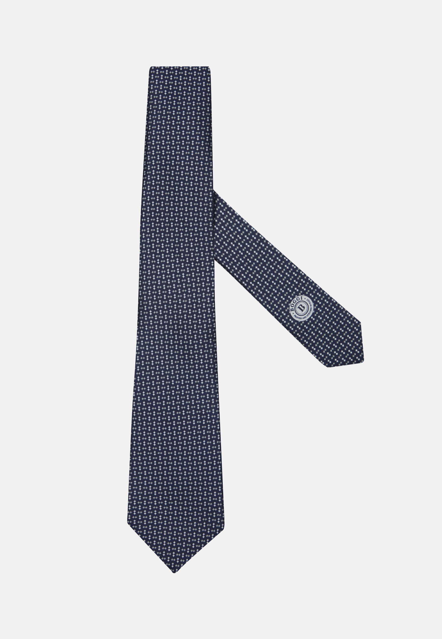 Cravatta Micro Design In Seta Boggi Uomo Accessori Cravatte e accessori Cravatte 