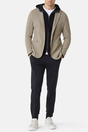 Taupe Jacket in Stretch Recycled Nylon B Tech, , hi-res