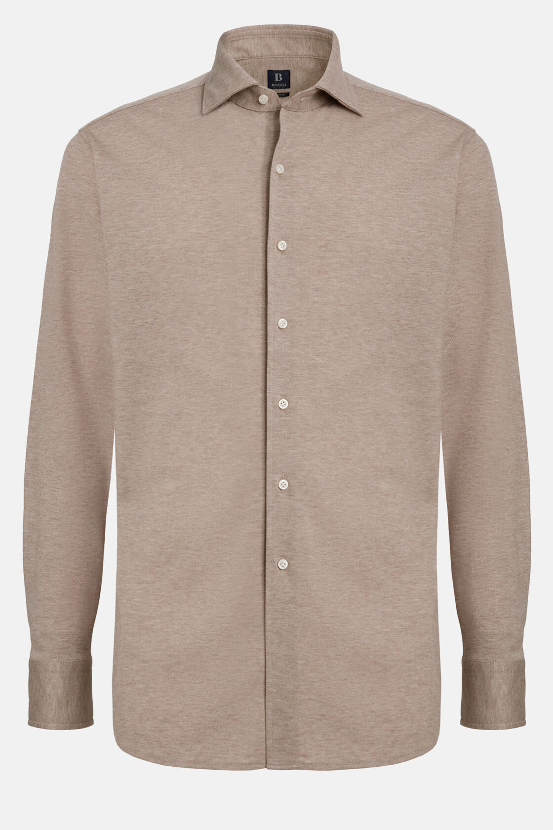 Regular Fit Cotton Piqué Polo Shirt, Beige, hi-res