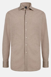 Regular Fit Cotton Piqué Polo Shirt, Beige, hi-res
