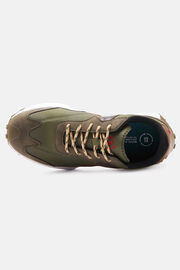 Olivgrüne Sneaker Aus Recyceltem Gewebe, Militärgrün, hi-res