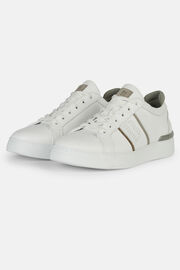 White Leather Trainers With Logo, White, hi-res