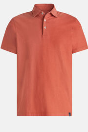 Regular Fit Polo Shirt in Cotton Crêpe Jersey, , hi-res