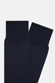 Oxford sokken van biologisch katoen, Navy blue, hi-res