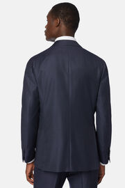 Navy Micro Textured Suit in Super 130 Wool, Navy blue, hi-res