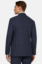 Blauer Anzug Mit Prince-of-Wales-Muster Aus Reiner Wolle, Blau, hi-res