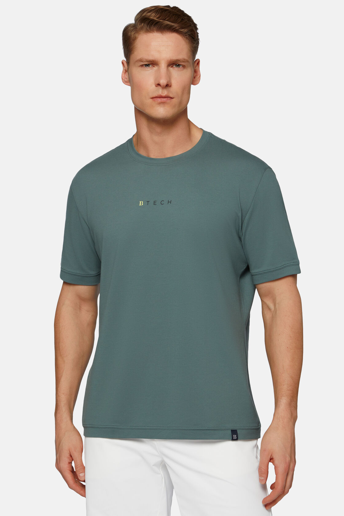 T-shirt polo em piqué de alto desempenho, Green, hi-res
