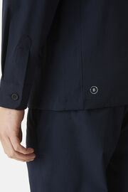 Shirt Jacket Leaf in Stretch Recycled Nylon B Tech, Navy blue, hi-res
