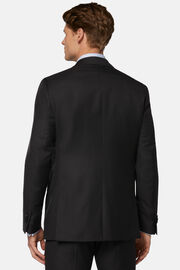 Charcoal Grey Super 130 Wool Jacket, Charcoal, hi-res