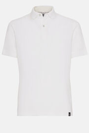 Regular Fit Cotton Pique Polo Shirt, White, hi-res