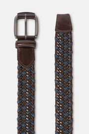 Stretch Woven Leather and Cotton Belt, , hi-res