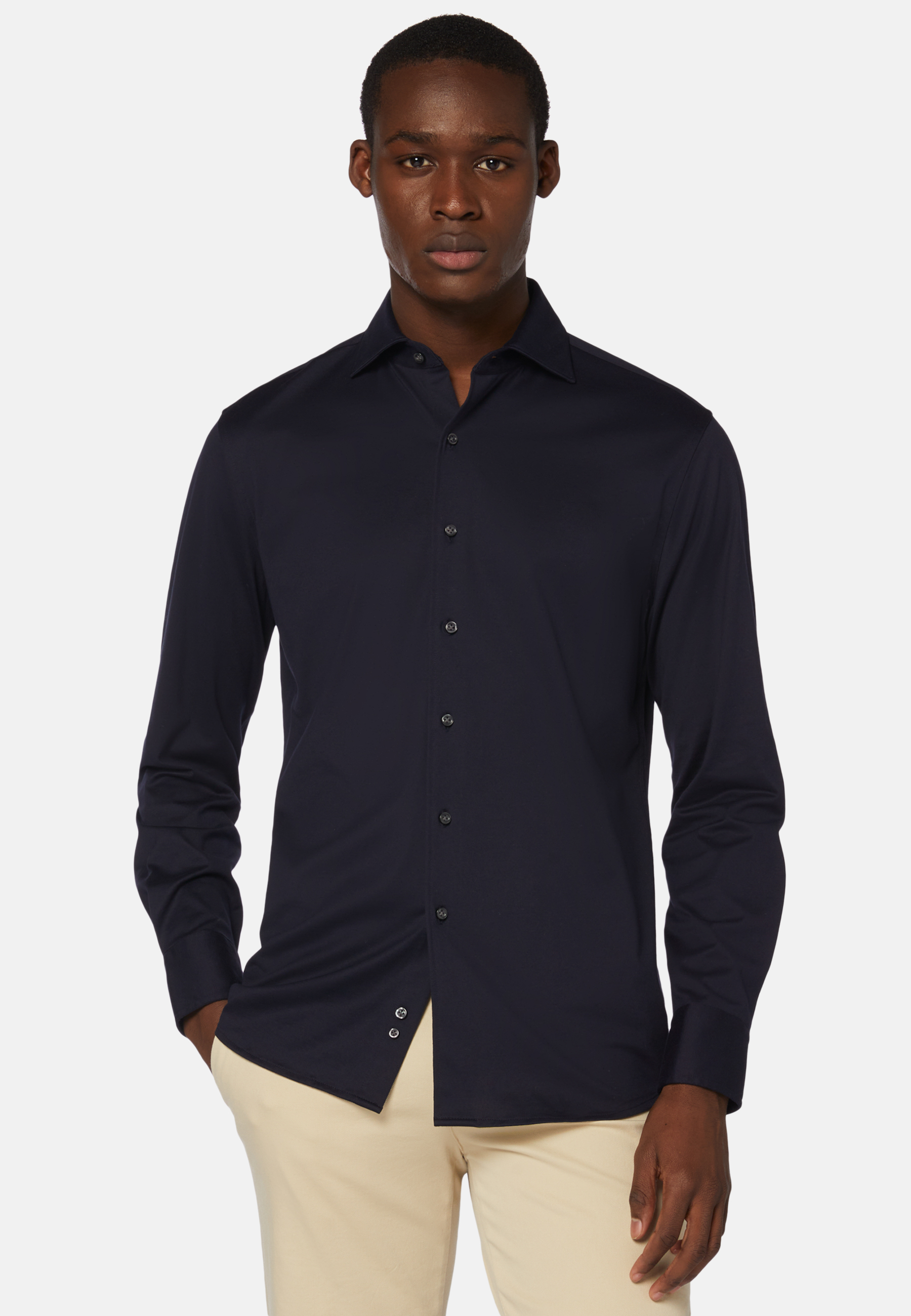 Men's Cotton Jersey Regular Fit Polo Shirt | Boggi Milano