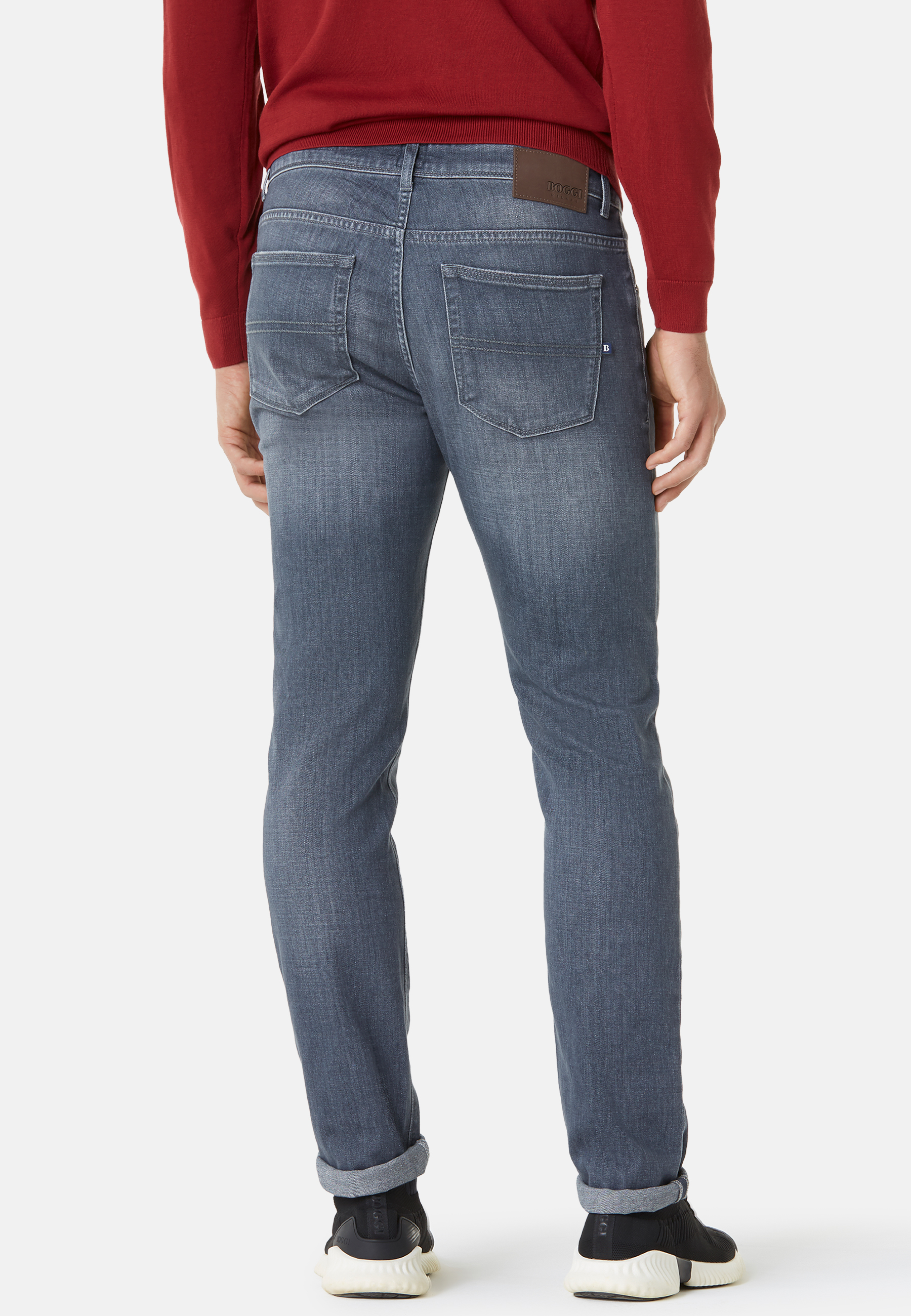 Men's Grey Stretch Denim Jeans