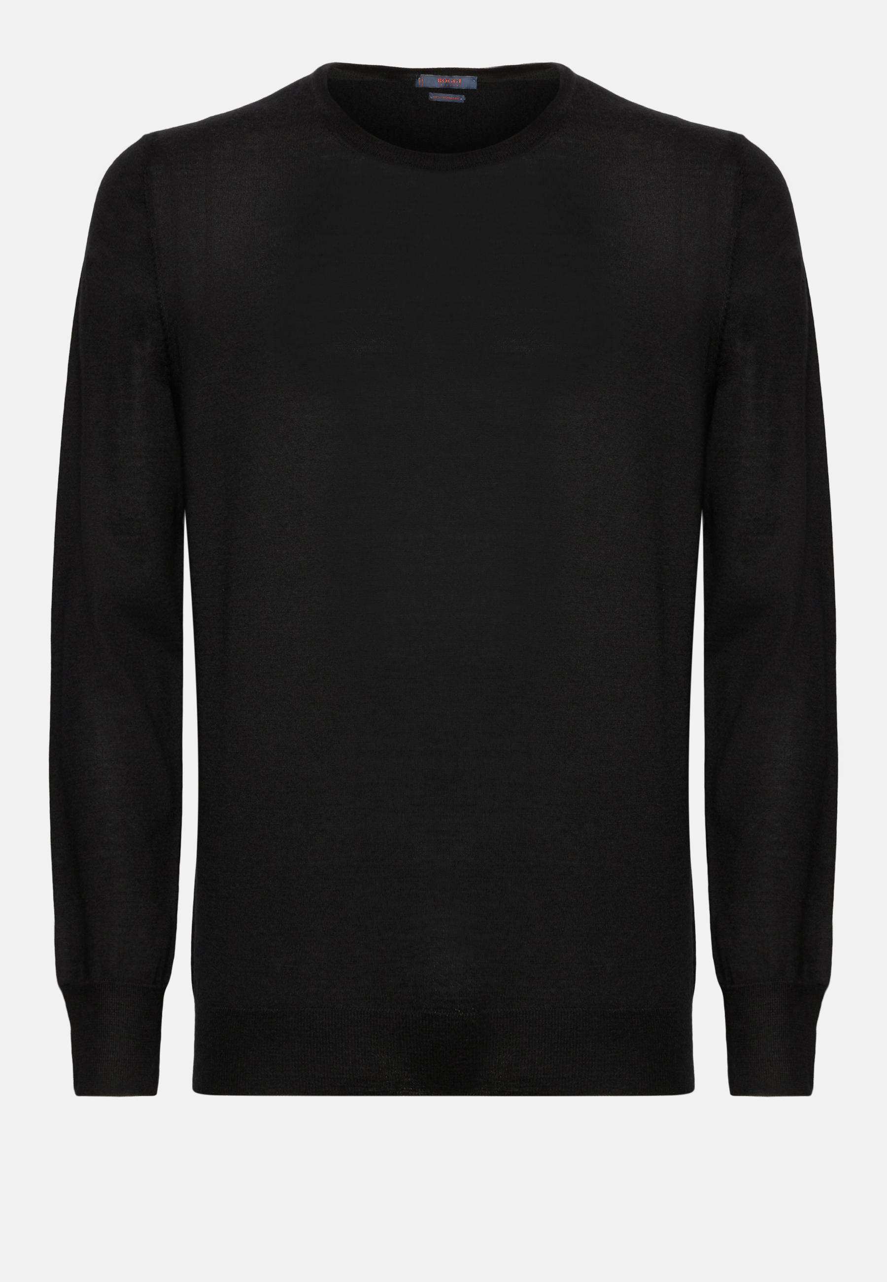 Black super fine cashmere crew neck jumper | Boggi