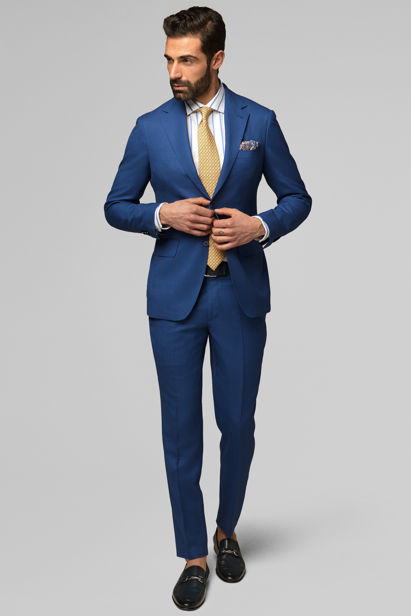 Men's Medium Grey Pure Wool Milano Suit | Boggi Milano