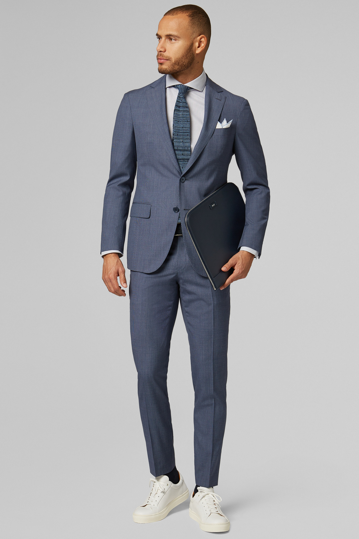 Air Force Blue Pure Wool Mantova Suit 