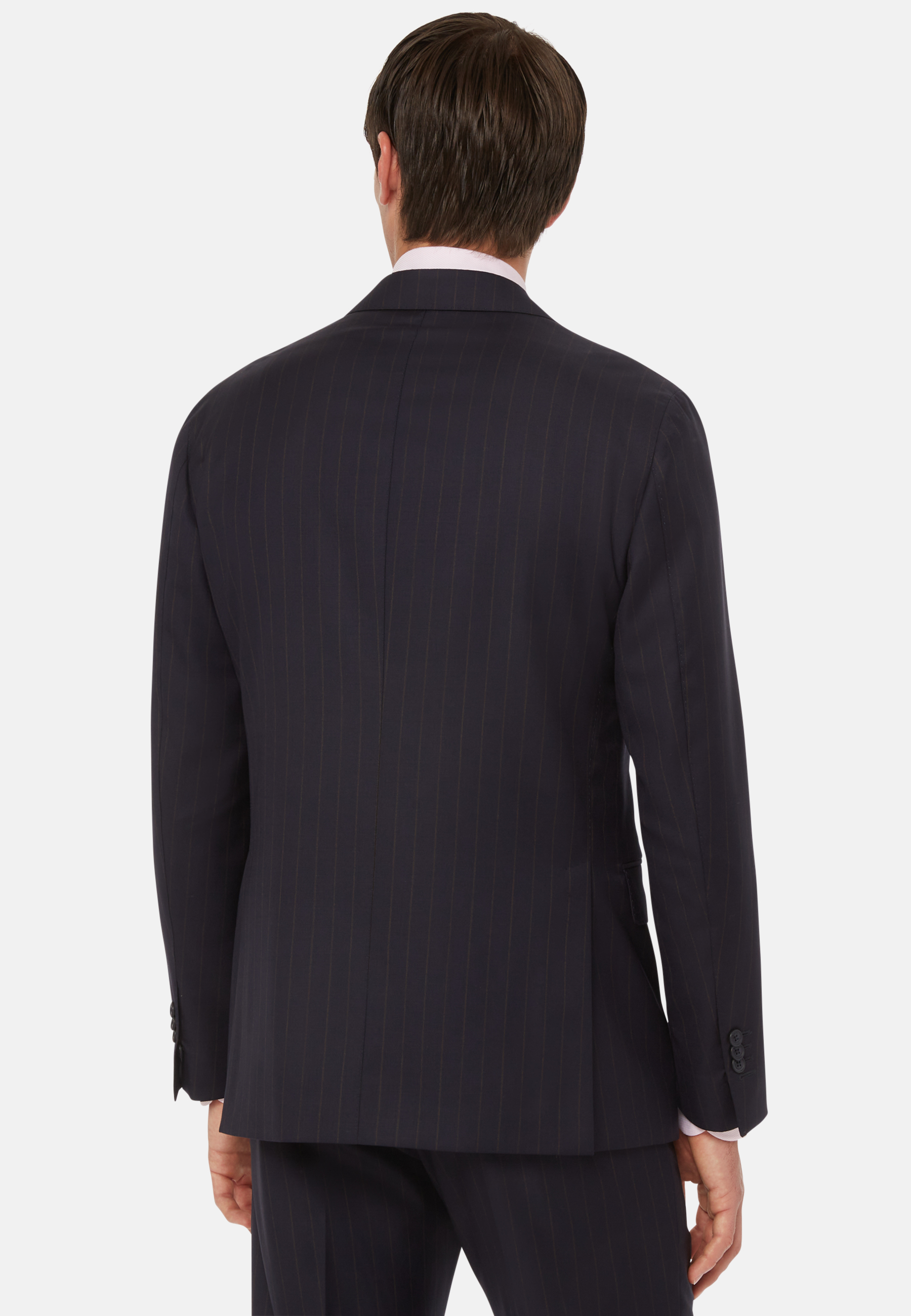 Bojo Pivas Navy Blue Slim Fit Pinstripe Suit