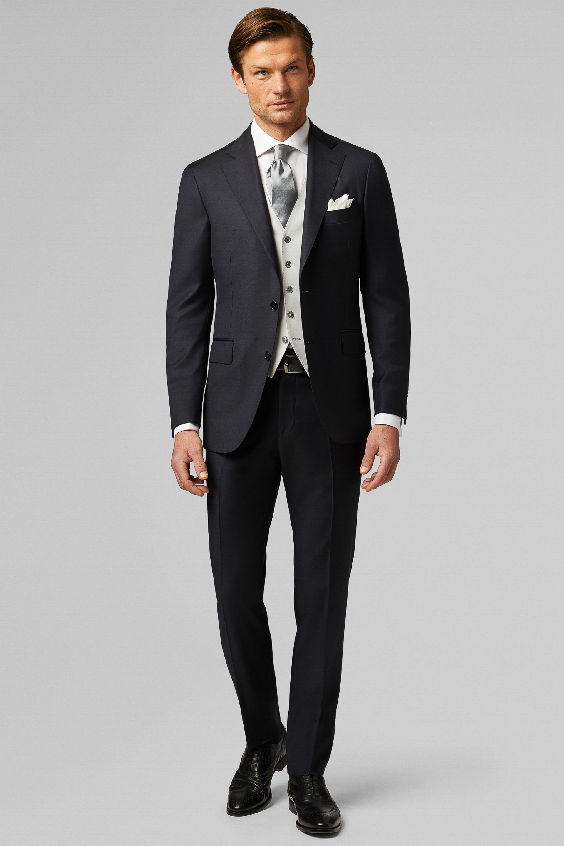 Men's Grey super 150 wool suit | Boggi Milano