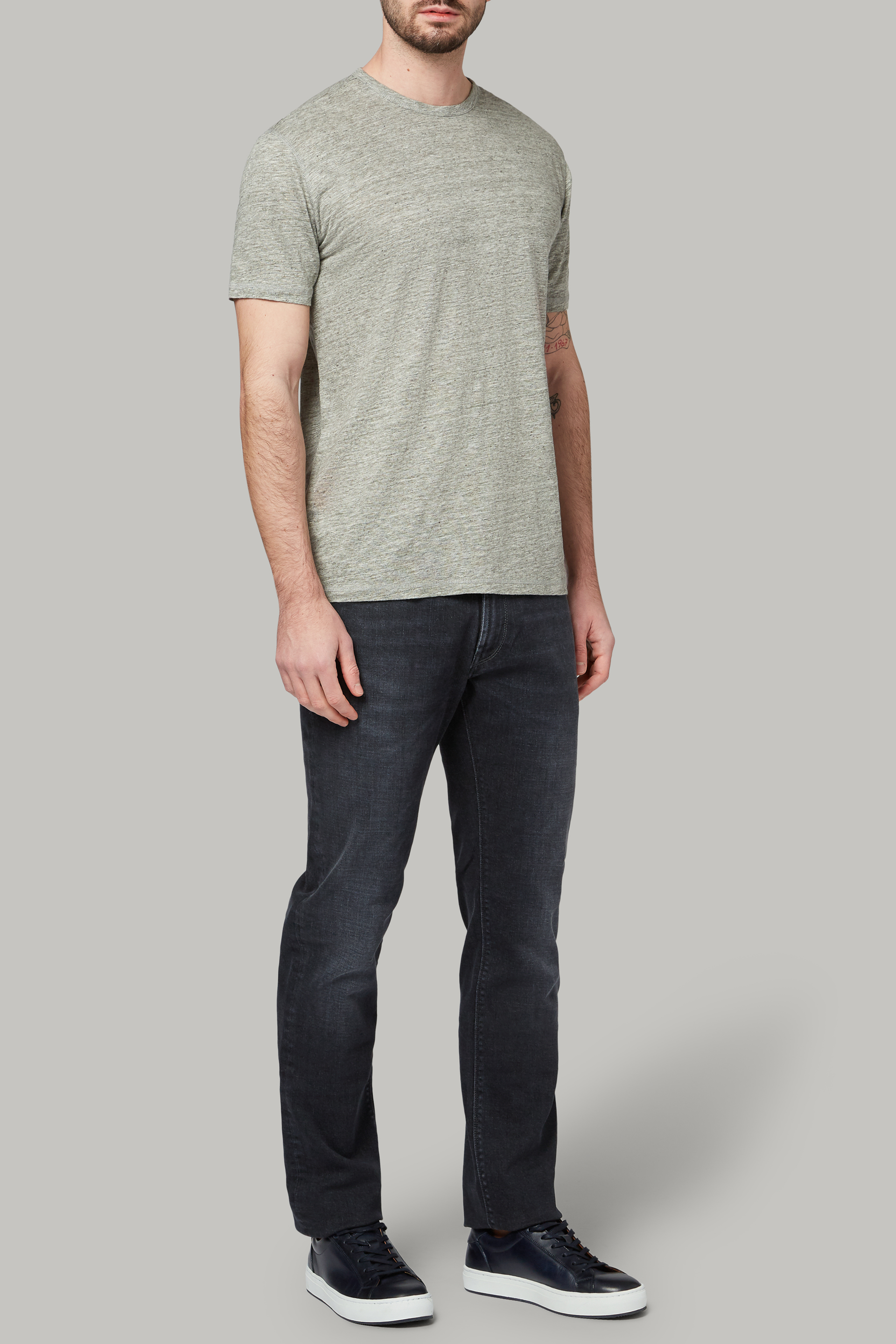 Men's Grey stretch denim jeans Boggi Milano