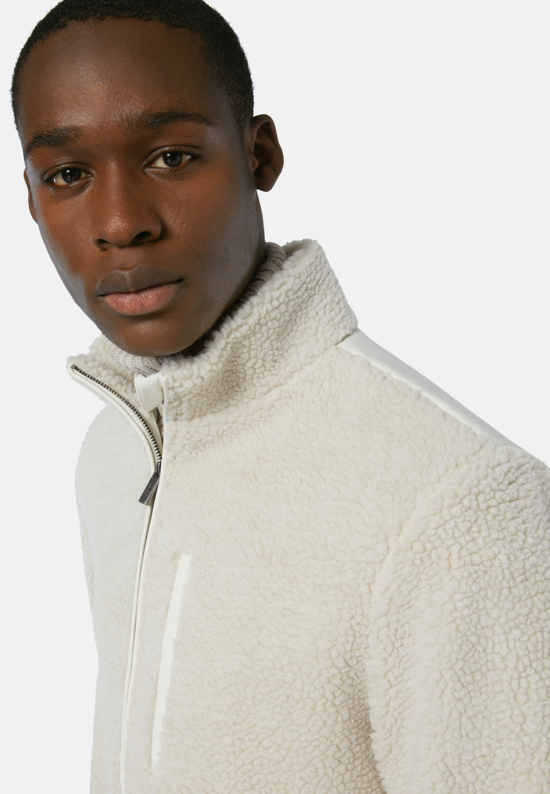 Fleece Full Zip Sherpa Sweatshirt | Boggi