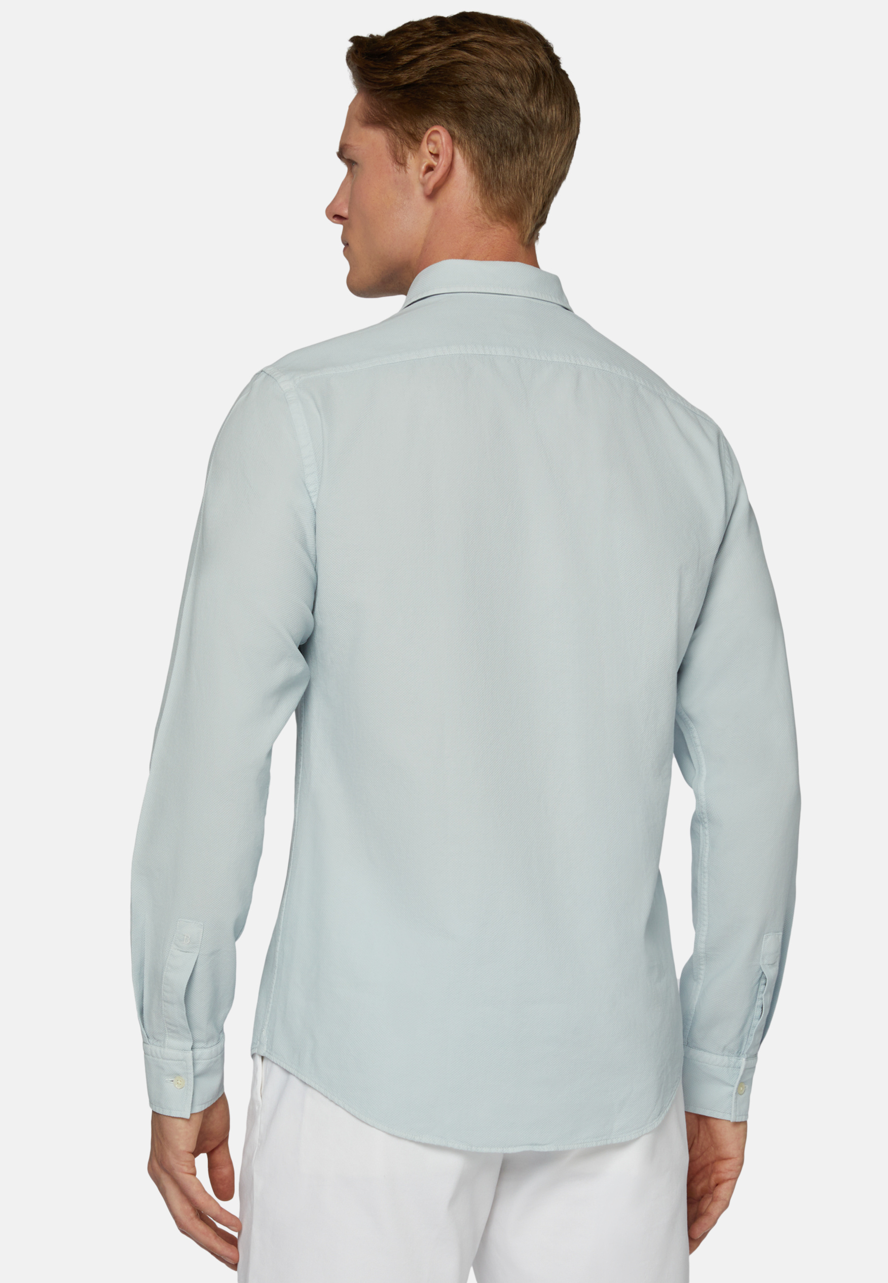 Regular Fit Sky Blue Cotton Shirt | Boggi