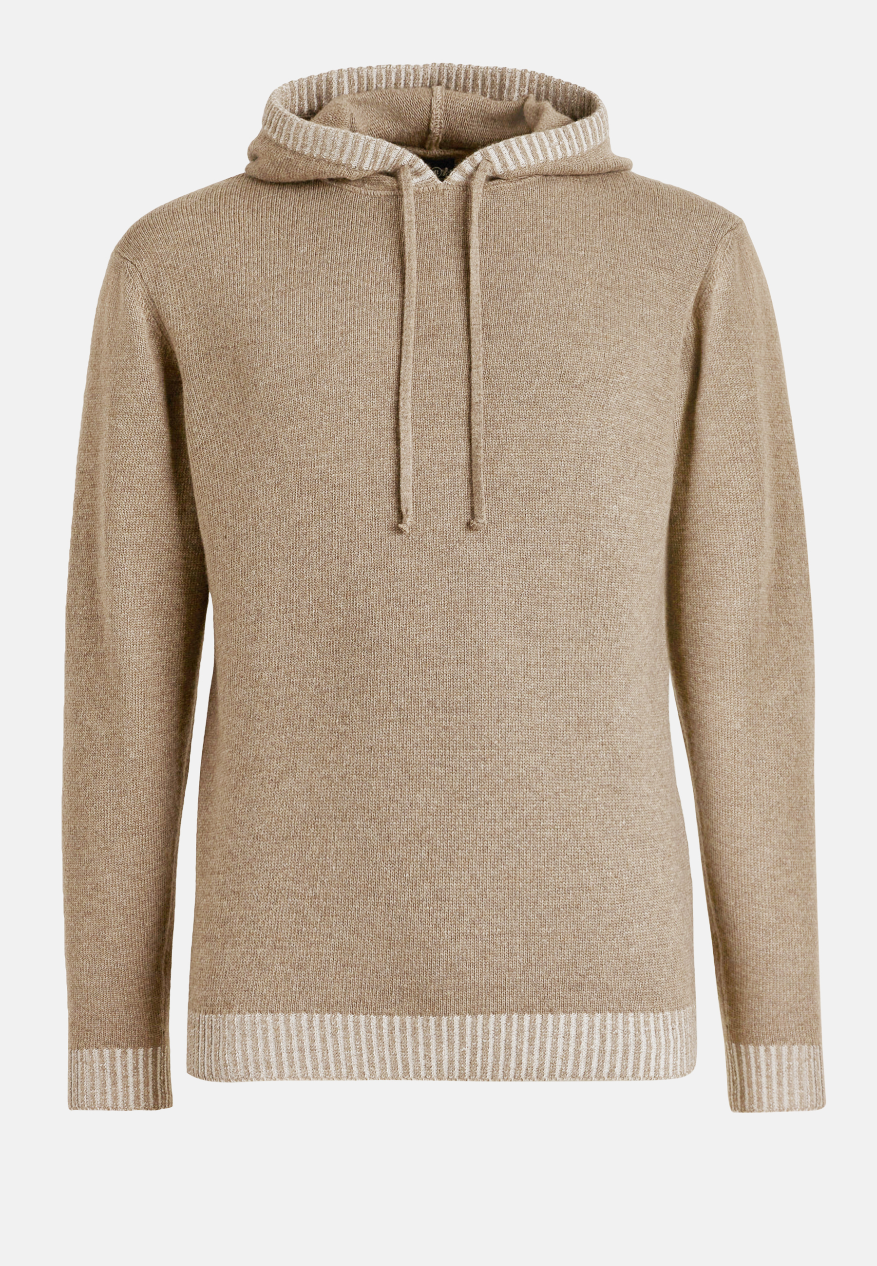 Dove grey cashmere blend hooded jumper | Boggi