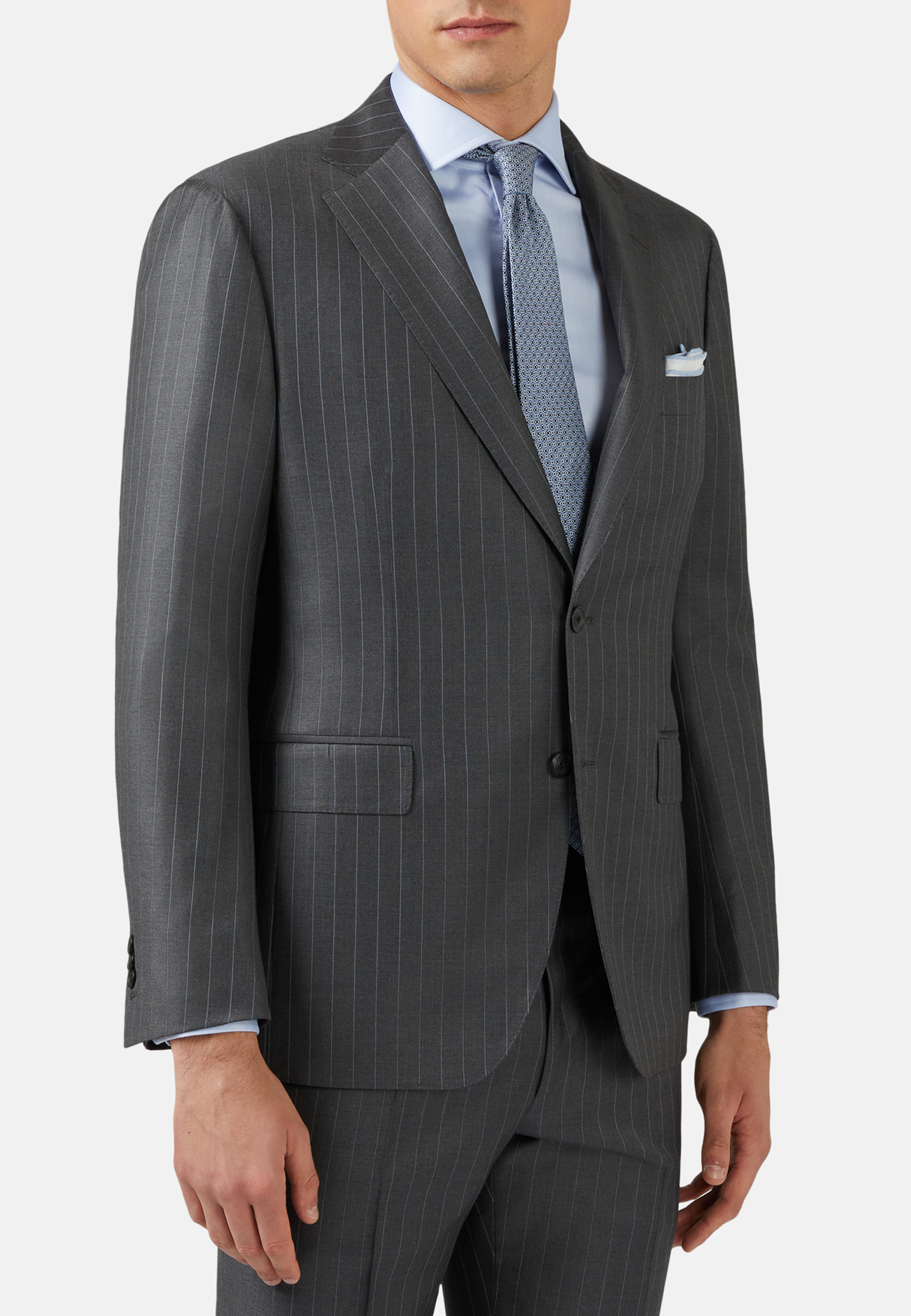 Buy Louis Philippe Grey Slim Fit Striped Blazers for Mens Online @ Tata CLiQ