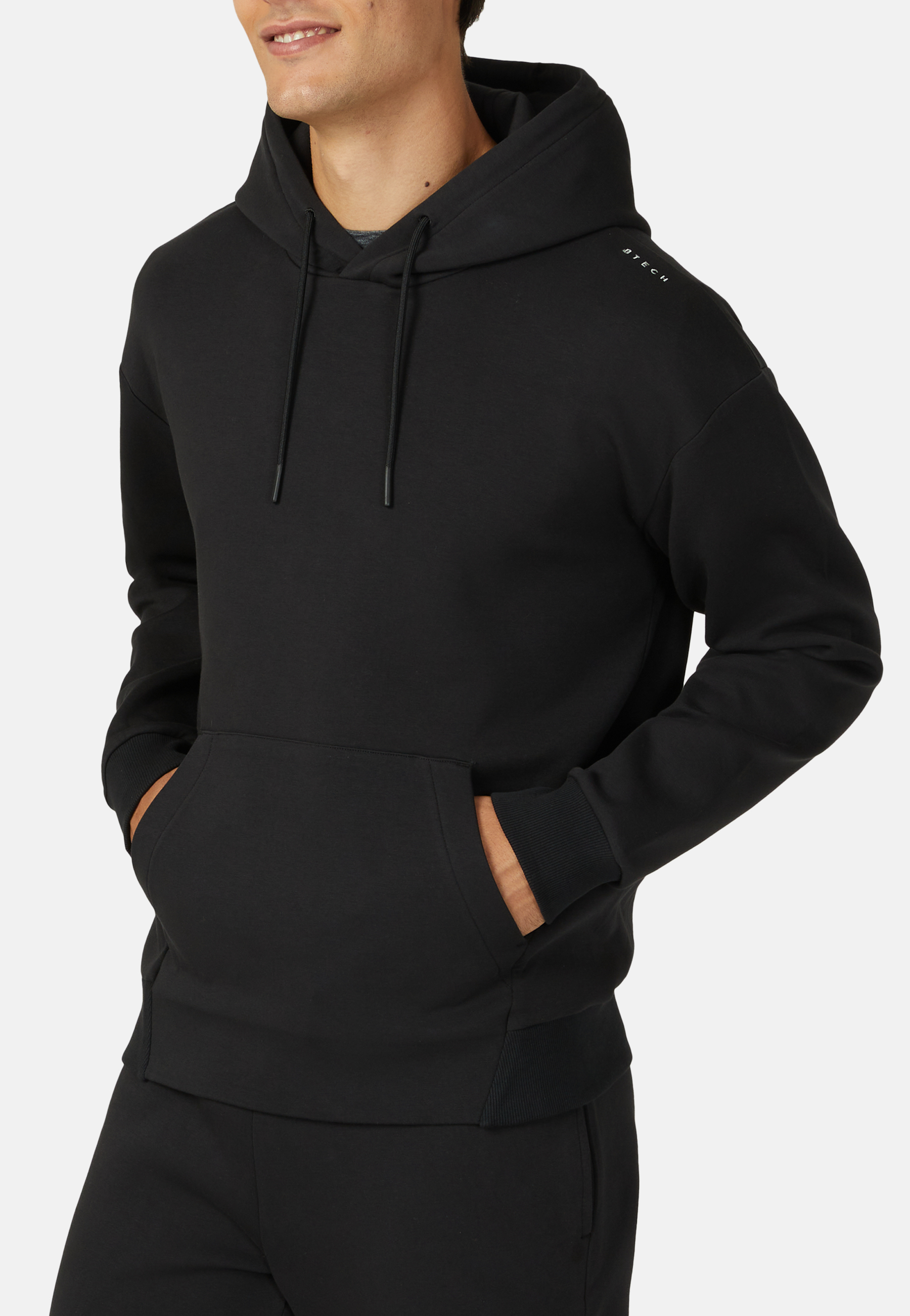 Men's Light stretch scuba hooded sweatshirt Boggi Milano