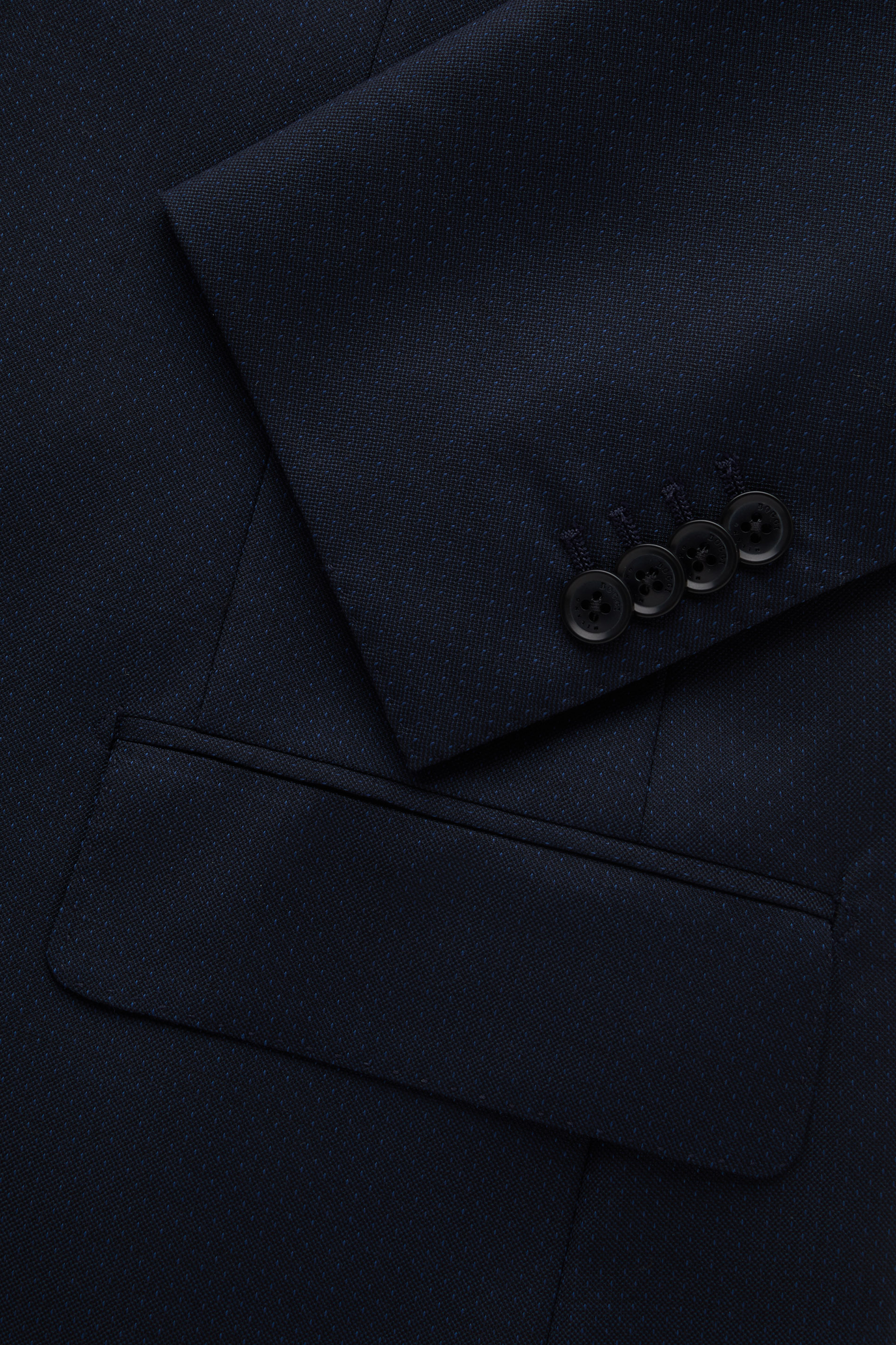 Men's Navy Blue Stretch Wool Nizza Suit | Boggi Milano