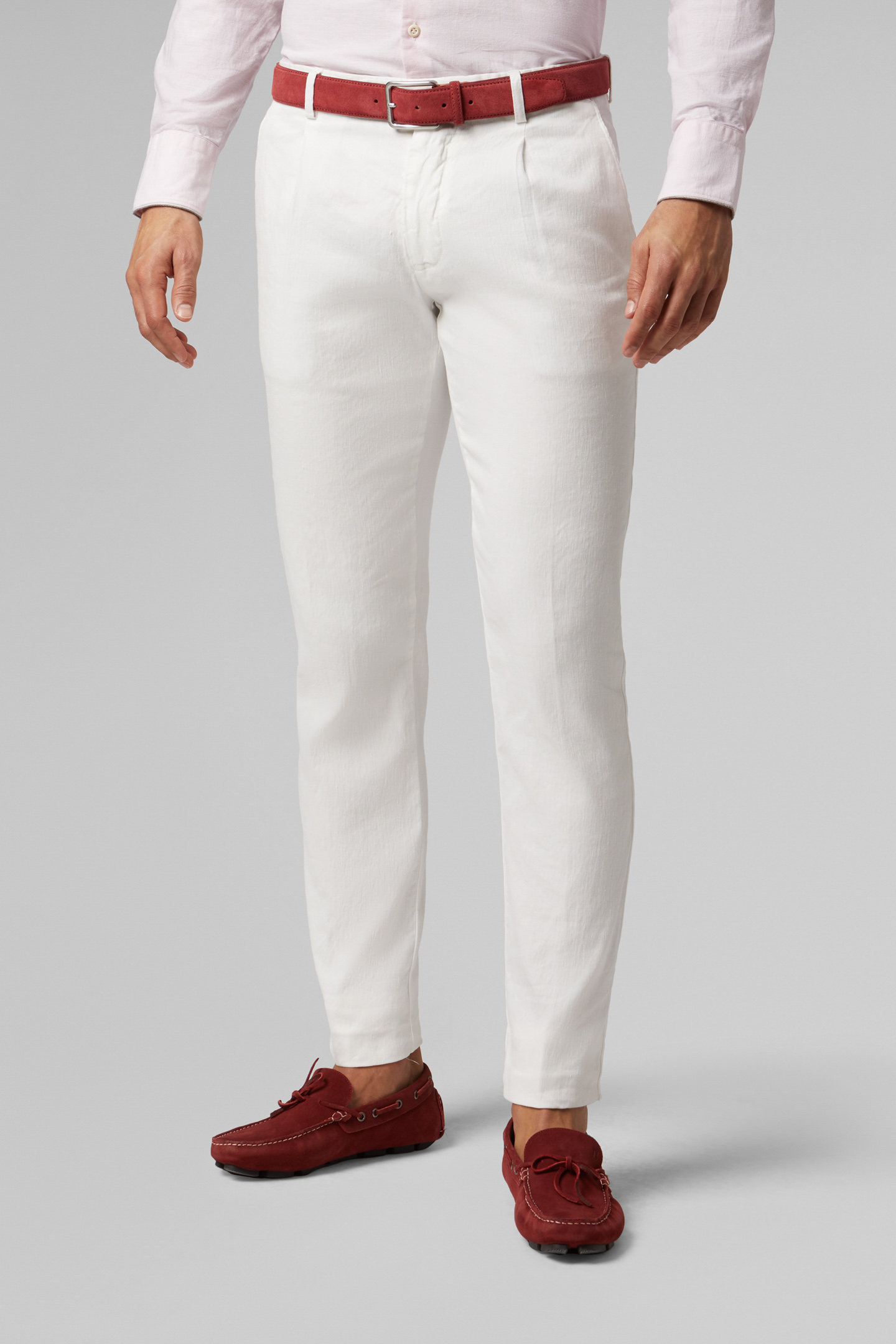 Linen Blend Suit Pants in Oat | Hallensteins AU