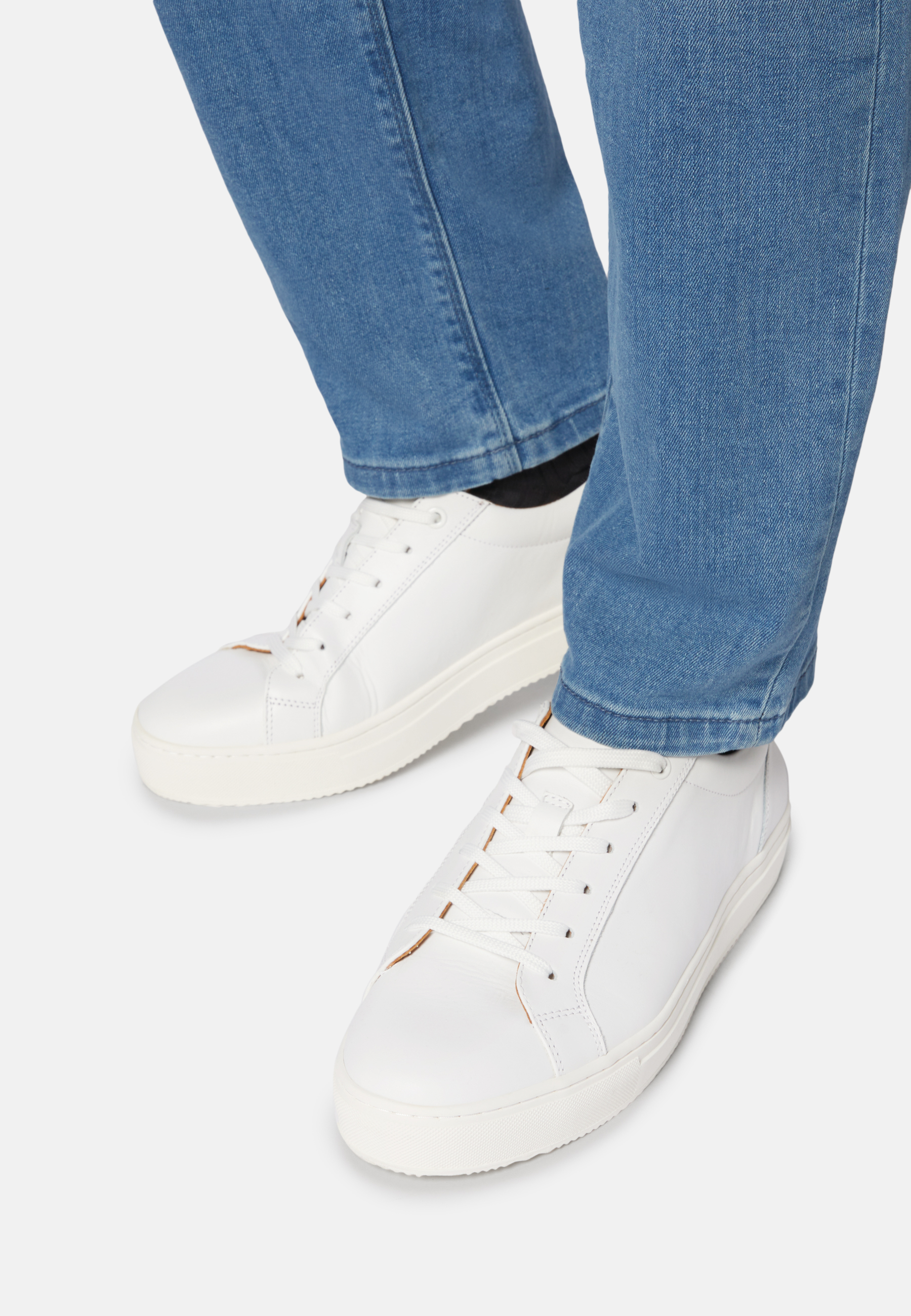 Witte Leren Sneakers
