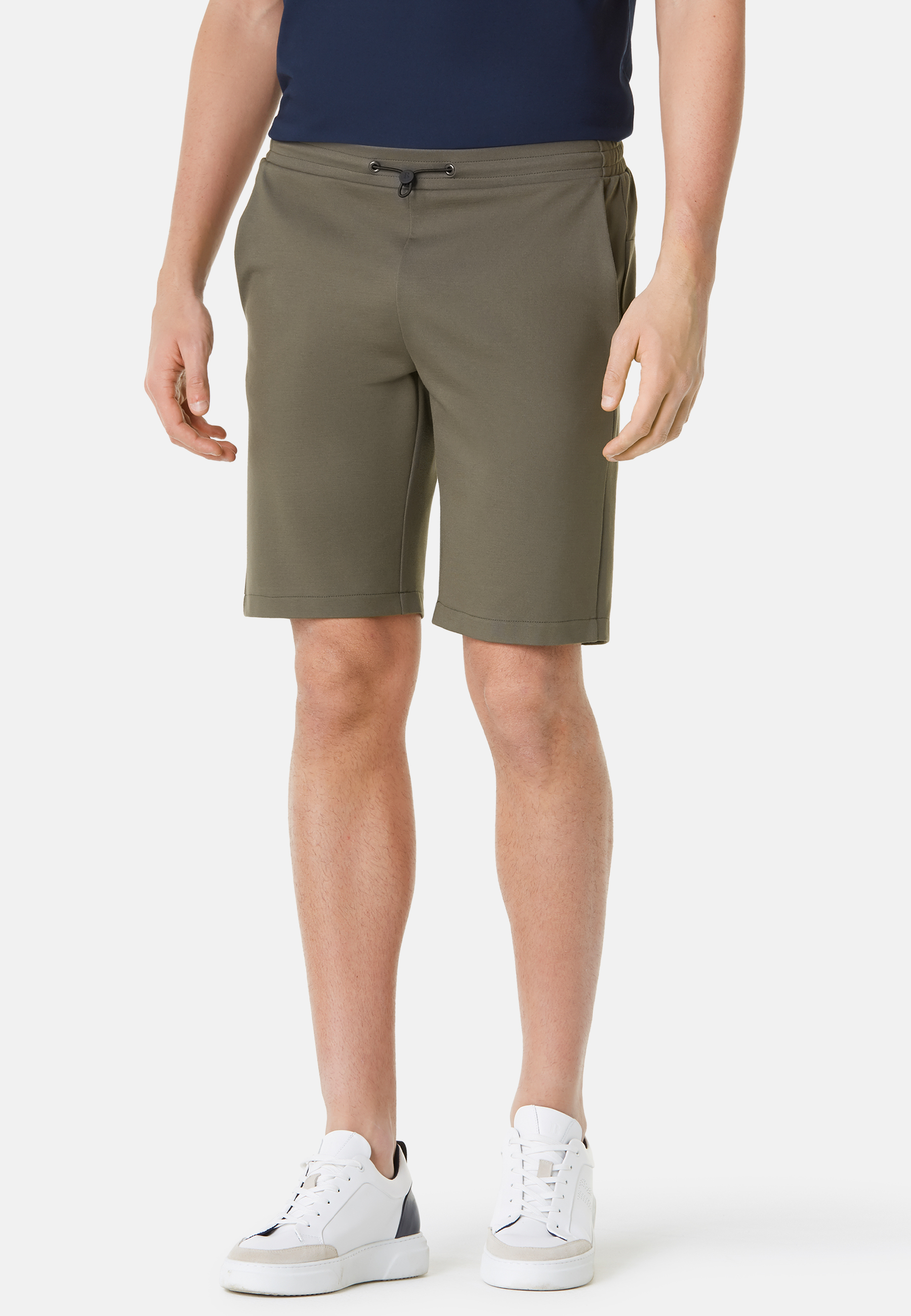 9 Crowns Mens Flat Front Modern fit Twill Chino Belted Shorts Essentials